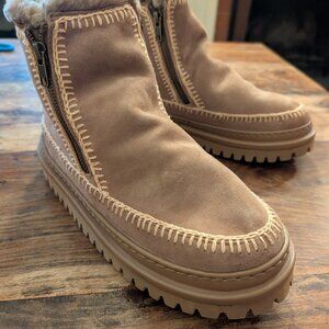 Laidback London - Camel Suede Beige Ankle Boot